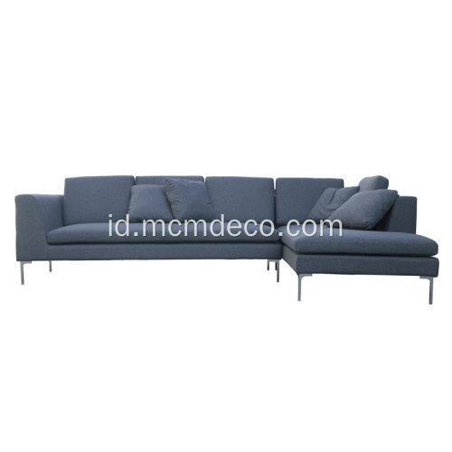 L-Shape B&amp;B Italia Fabric Sectional Sofa Charles